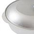 Asia Trade 5.5 liter cast aluminum roaster pot with lid, featuring a durable metallic silver finish.