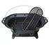 Asia Trade cast iron hibachi tabletop grill with removable grate and carrying handle for outdoor cooking