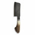 Asia Trade traditional CHUST butcher cleaver with a dark forged steel blade and a rustic antler handle