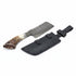 Asia Trade traditional CHUST butcher cleaver with a textured antler handle and a black leather sheath