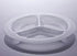 Asia Trade 33cm clear glass divided cabaret serving platter with three sections for appetizers and snacks