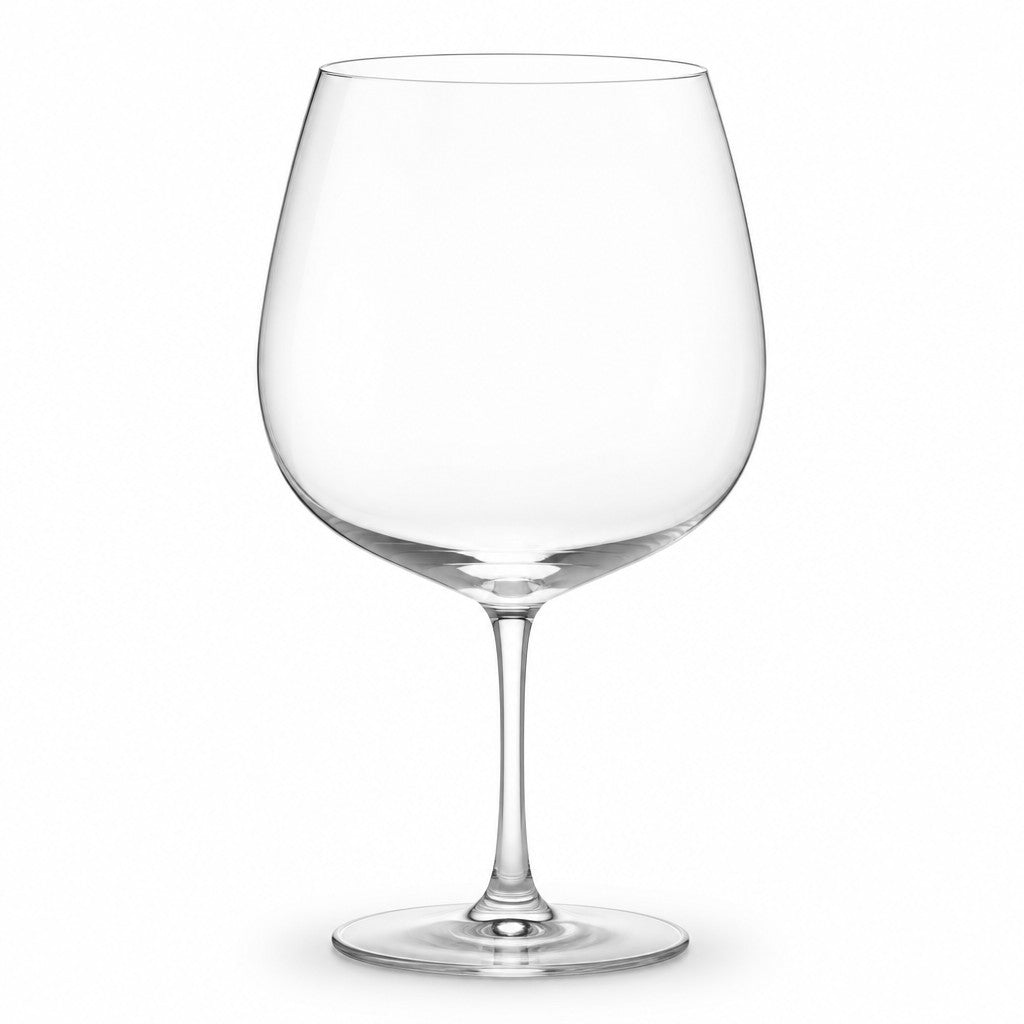 Asia Trade set of 6 clear crystalline wine glasses with a wide bowl and elegant stem