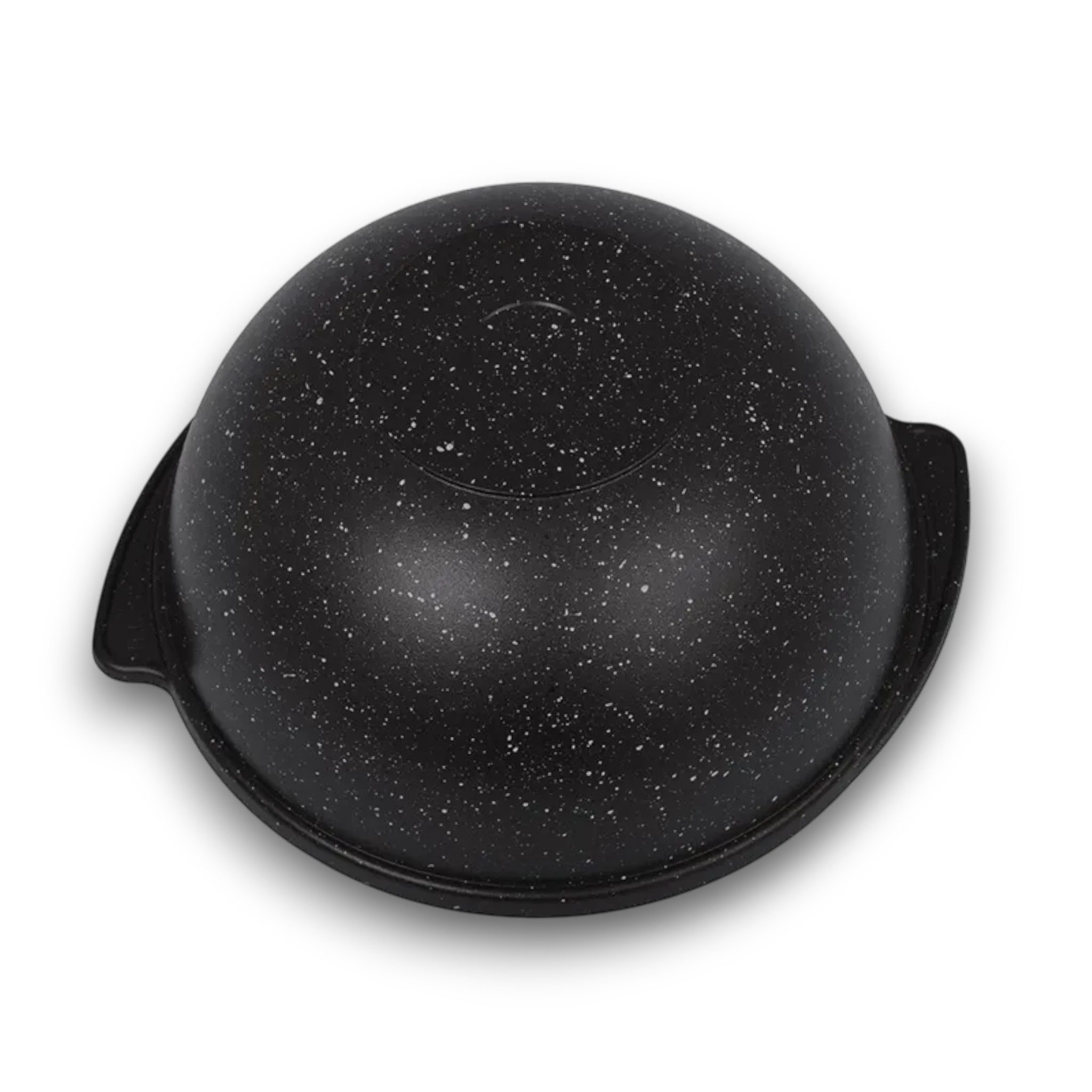 Asia Trade 4.5L Kazan pot in dark marble finish with speckled black non-stick coating and side handles