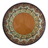 Asia Trade 32cm decorative ceramic plate featuring intricate multi-colored floral patterns and a solid brown center.