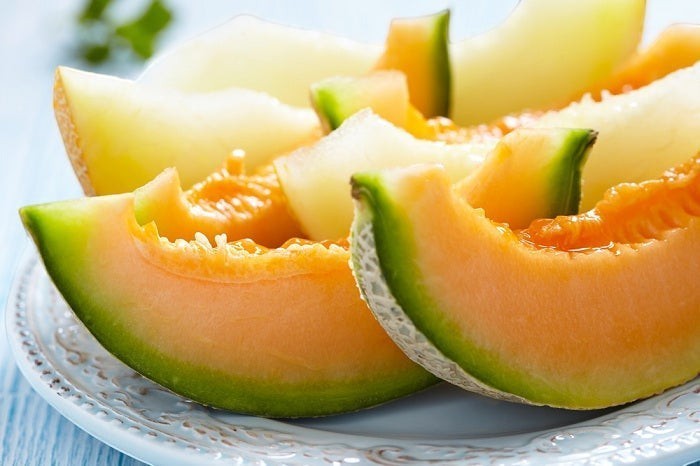 Asia Trade dried melon slices from Uzbekistan served on a white plate