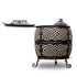 Asia Trade Exclusive insulated tandoor oven with ornate Celtic-style patterns and a 3-in-1 lid opening system.