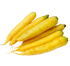 Asia Trade fresh yellow carrots arranged in a pile on a white background