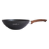Asia Trade GRANIT ULTRA 28cm non-stick wok pan with a speckled black finish and ergonomic wood-effect handle.