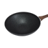 Asia Trade 28cm Granit Ultra wok pan with a black speckled non-stick surface and a wooden effect handle.