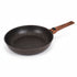 Asia Trade 28cm cast aluminum non-stick frying pan with granite coating and a detachable wood-effect handle
