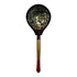 Asia Trade handcrafted wooden spoon featuring intricate gold and white floral patterns on a dark brown background
