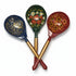 Asia Trade handcrafted traditional wooden spoons with colorful floral patterns in blue, green, and red