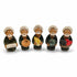 Asia Trade handcrafted Uzbek figurines of elderly men in traditional attire holding various food items