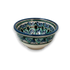 Asia Trade handmade ceramic soup bowl from Uzbekistan with blue and green floral patterns, 175mm diameter.