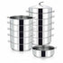 Asia Trade 54cm industrial stainless steel multi-tier steamer pot set for dumplings and dim sum