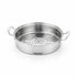 Asia Trade 52cm industrial stainless steel steamer pot with honeycomb perforated base and side handles