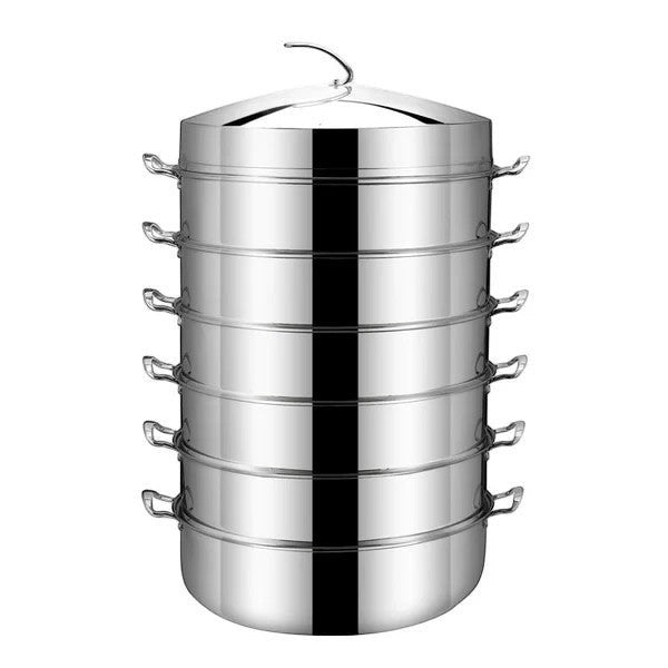Asia Trade 54cm stainless steel industrial multi-tier steamer pot for mantou dumplings
