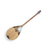 Asia Trade traditional Kazakh dombra string instrument with ornate wooden inlay on a light wood body