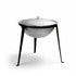 Asia Trade 12L kazan tripod stand made of durable steel with foldable legs for outdoor cooking over an open fire.