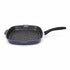 Asia Trade Kukmara square grill pan with non-stick Ultra Granit coating and black handle on a white background