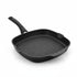 Asia Trade Kukmara 28x28cm square cast aluminum grill pan with non-stick Ultra Granit coating and black handle