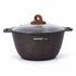 Asia Trade Kukmara 3-liter Granit Ultra cast aluminum pot with non-stick speckled coating and glass lid