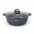 Asia Trade Kukmara Granit Ultra 3L saute pan with non-stick granite coating, glass lid, and wood-effect handle.