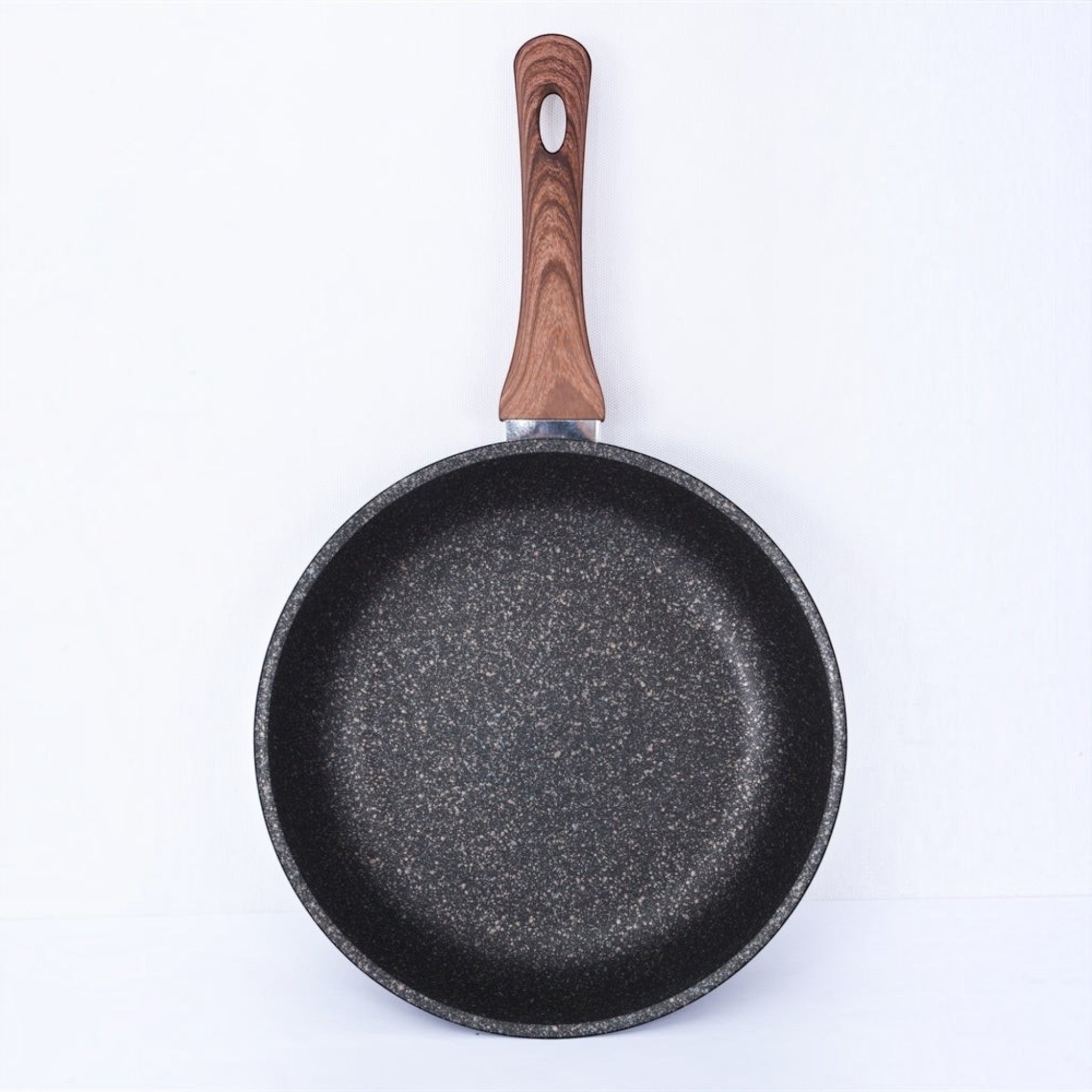 Asia Trade 24cm Kukmara cast aluminum non-stick frying pan with Ultra Granit coating and wood-effect detachable handle