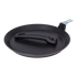 Asia Trade Kukmara 25cm non-stick pancake pan made of cast aluminum with a detachable handle on a black background.