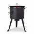 Asia Trade outdoor stove and 4.5L cast iron Uzbek kazan set with black metal furnace and lid