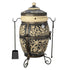Asia Trade Prague 85-liter ceramic tandoor oven with intricate cream floral patterns on a dark grey background