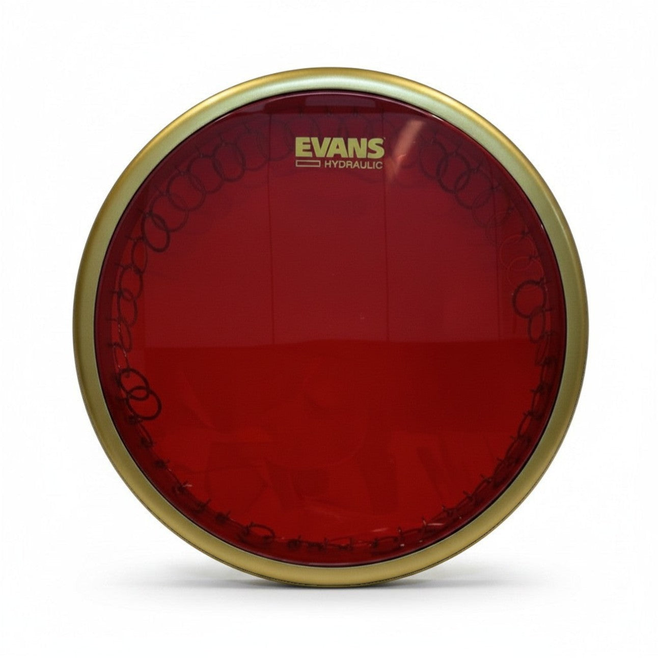 Asia Trade professional 40cm plastic doyra drum from Uzbekistan with a red translucent head and gold rim