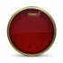Asia Trade professional 40cm plastic doyra drum from Uzbekistan with a red translucent head and gold rim