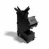 Asia Trade Rocket D1 portable black steel camping stove with vertical design for efficient outdoor cooking