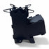 Asia Trade Rocket D2 portable steel camping stove in black with a cross-shaped pot support for outdoor cooking.