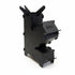 Asia Trade Rocket DMAX portable black steel rocket stove for outdoor camping and cooking with a sturdy pot stand