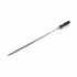 Asia Trade stainless steel barbecue skewer with a dark wooden handle, 58 cm long, ideal for grilling meat.