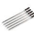 Asia Trade 58cm stainless steel skewer with a dark wooden handle for barbecue and grilling