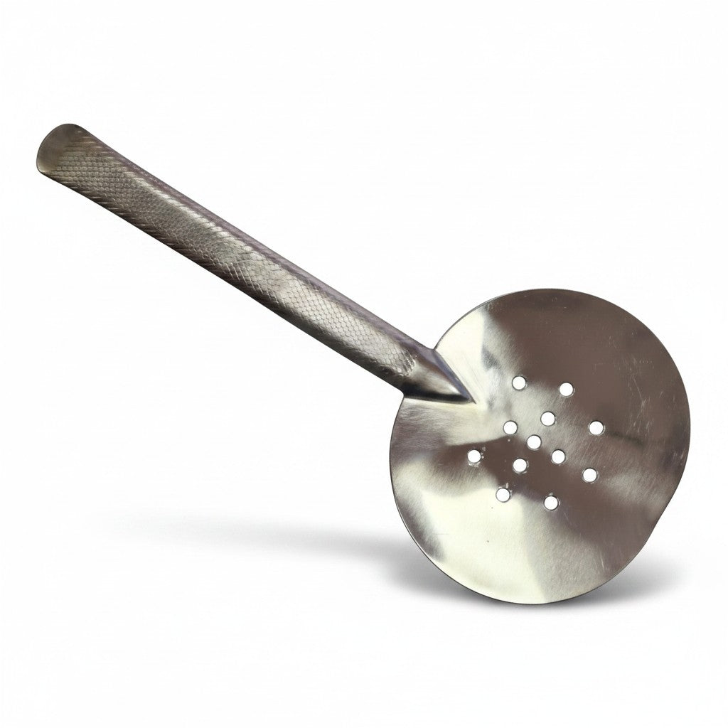 Asia Trade traditional 14cm stainless steel slotted spatula for rice and pilaf dishes