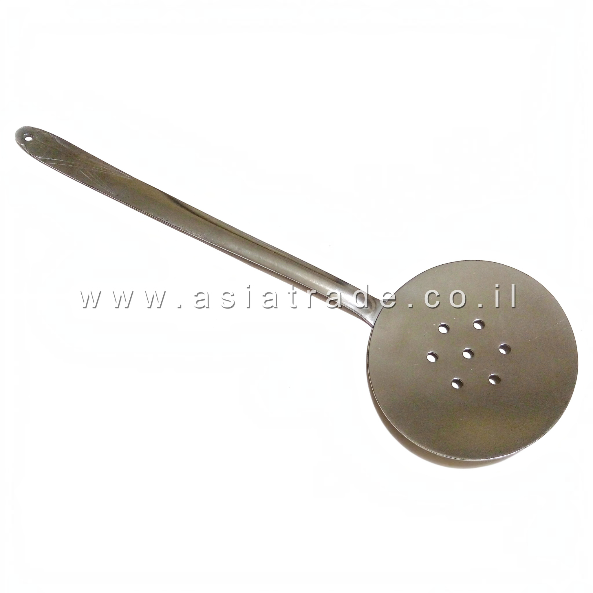 Asia Trade traditional 37cm stainless steel slotted spatula for rice and pilaf cooking