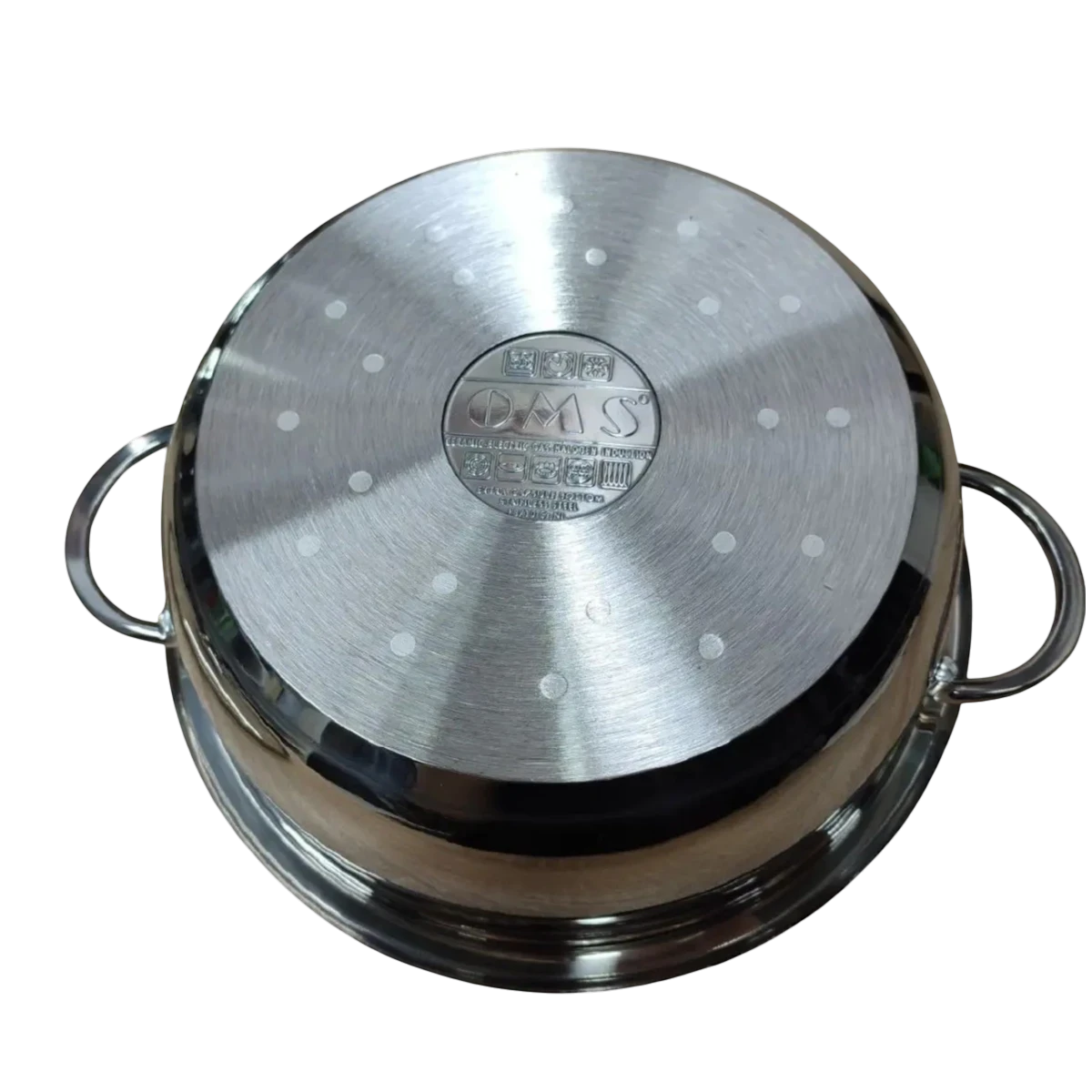 Asia Trade 30cm stainless steel steamer pot base for induction cooktops with durable metal construction