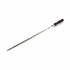 Asia Trade 58cm stainless steel barbecue skewer with a dark wooden handle for grilling meat and vegetables