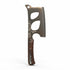 Asia Trade traditional butcher cleaver with a dark wooden handle and ornate floral engraving on the steel blade