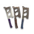 Asia Trade set of three traditional butcher cleavers with decorative wooden handles and cutout blades