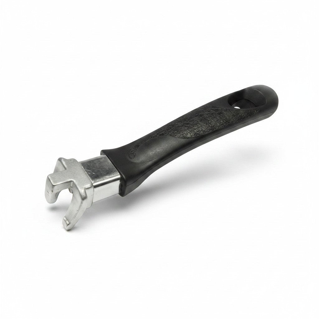 Asia Trade universal detachable handle for pots and pans made of cast aluminum and black hard plastic