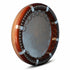 Asia Trade 22cm professional Uzbek doira frame drum with wooden rim, metal rings, and traditional geometric patterns.