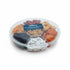 Asia Trade family gift box containing 800g of assorted dried fruits and nuts from Uzbekistan in a clear tray.
