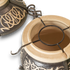 Asia Trade Zafir 110L clay tandoor oven with ornate dark exterior and metal skewer rack insert