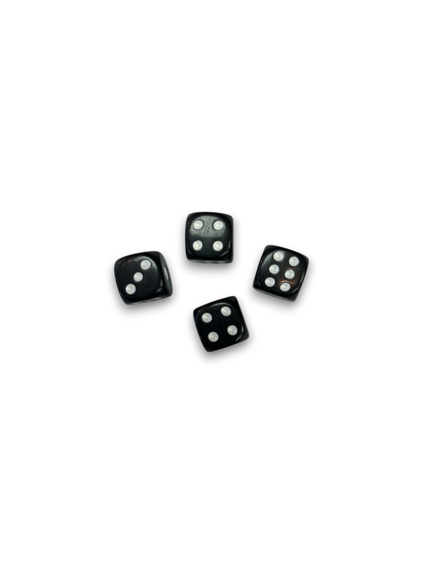 4 קוביות משחק - שחור