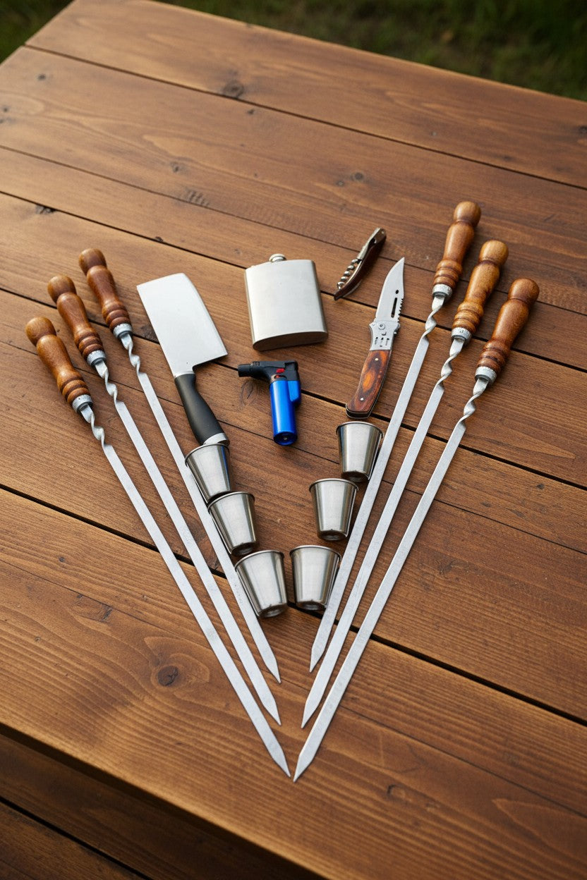 Премиум набор шампуров в кейсе  - Cowboy Deluxe